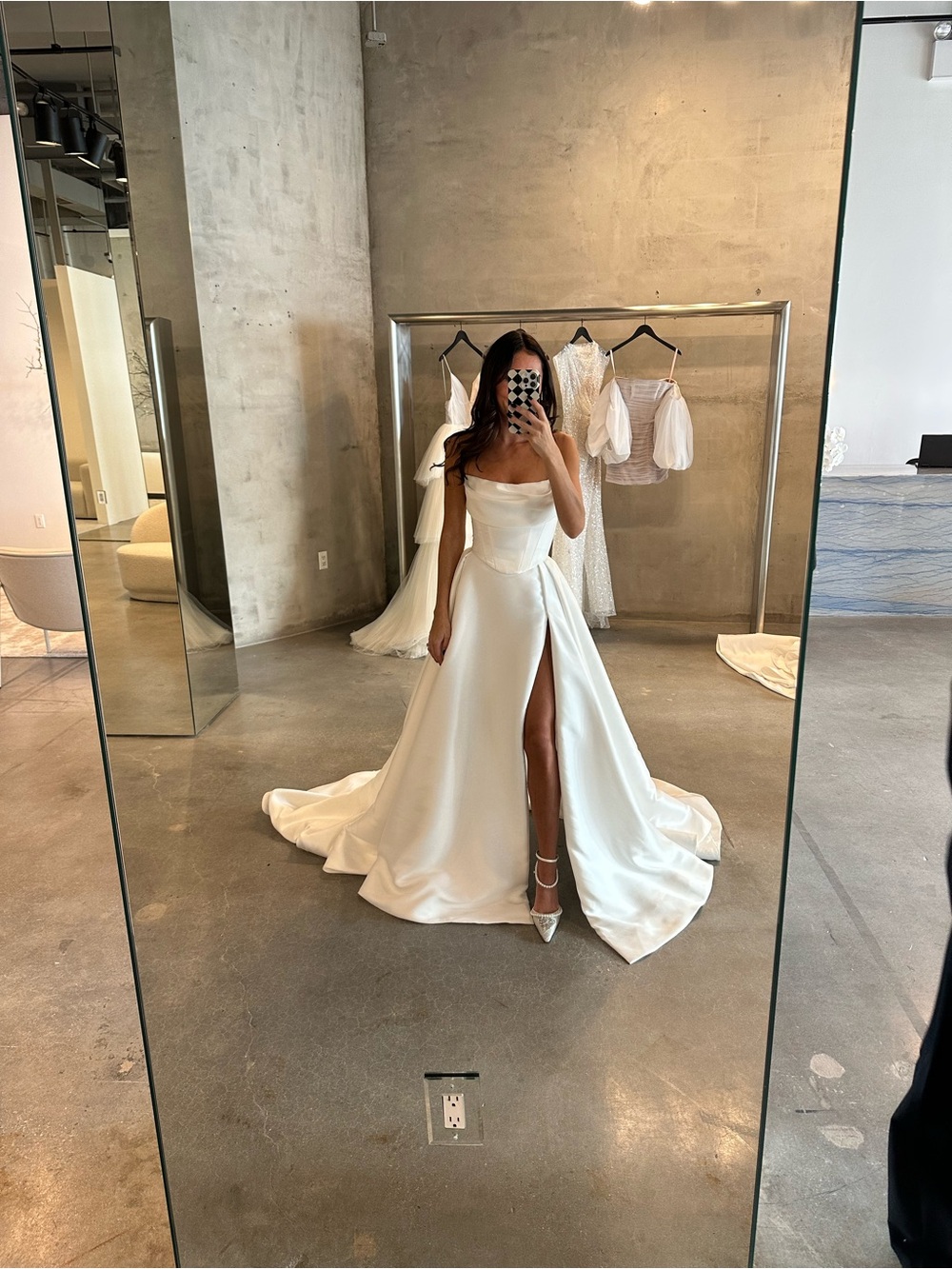 Strapless Two Piece Corset Bridal Gown with High Slit - Picture 4 of 6